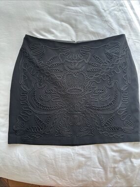 Forever 21 Black Embroidered Mini Skirt